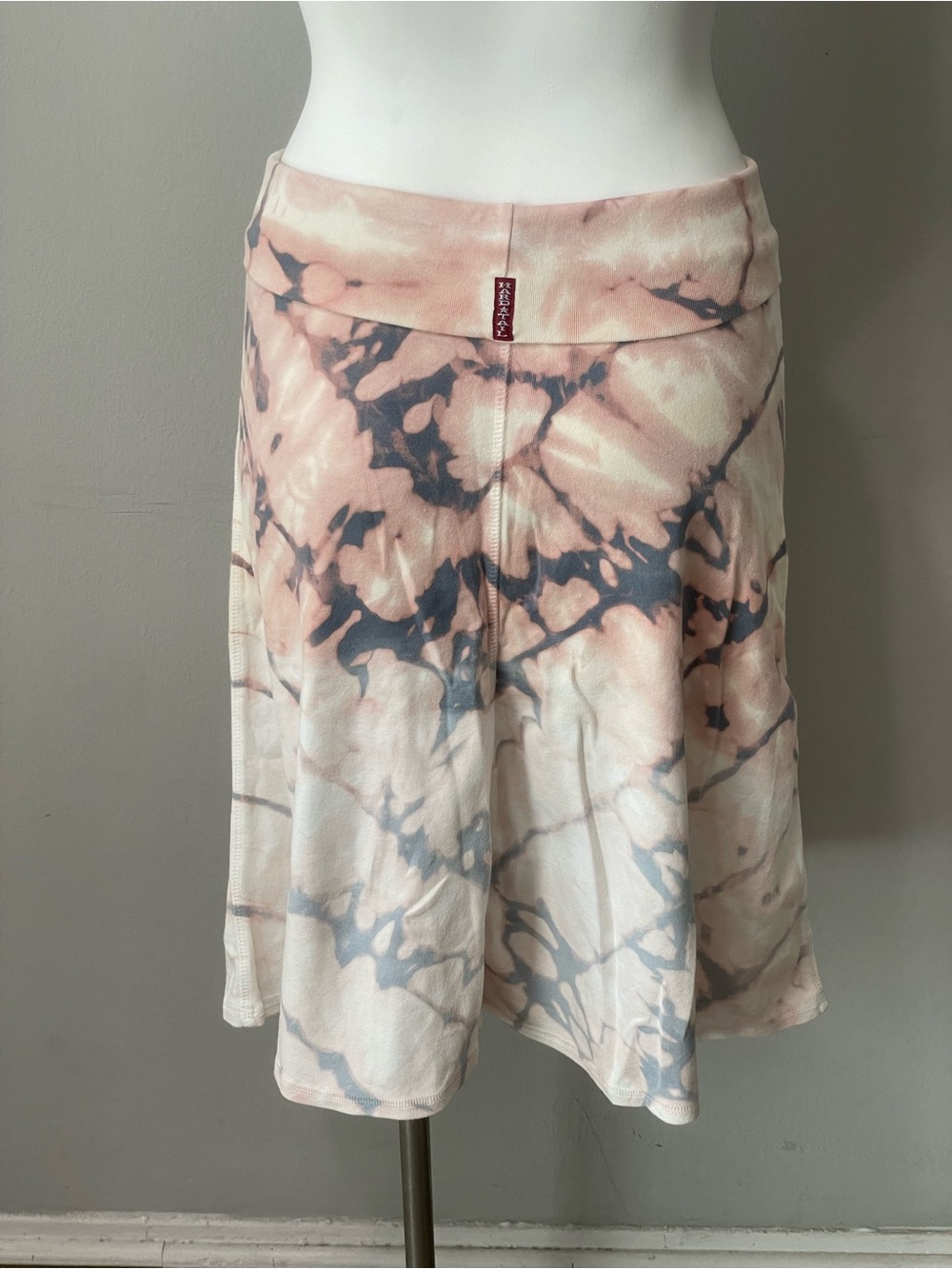 Hard Tail Peach and Gray Tie-Dye A-Line Skirt - Picture 2 of 3